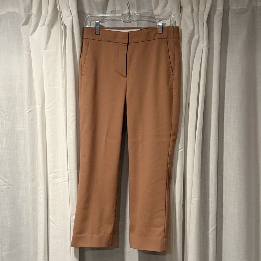 J. Crew Tan Willa Italian City Wool Blend Nova Fides Pants Size 6